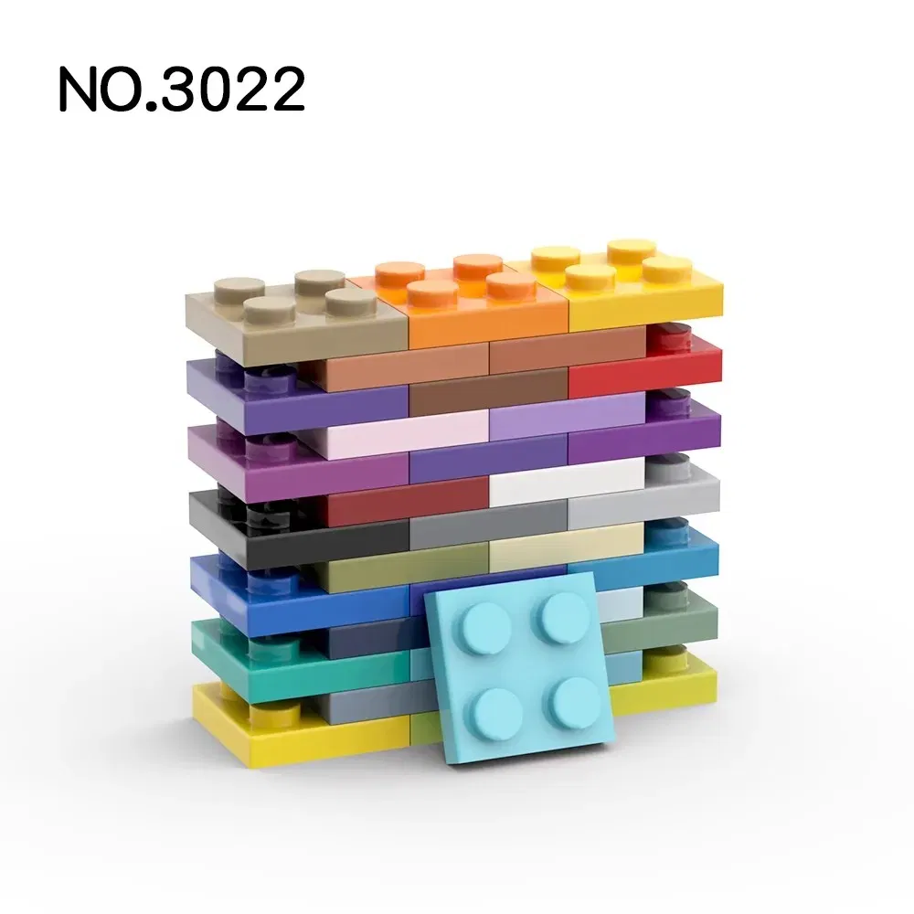 Color: NAVY - 20Pcs  MOC Parts 3022 94148 Plate 2 x 2 Compatible Bricks DIY Assmble Building Blocks Particle Kid Puzzle Brain Toy Birthday Gif