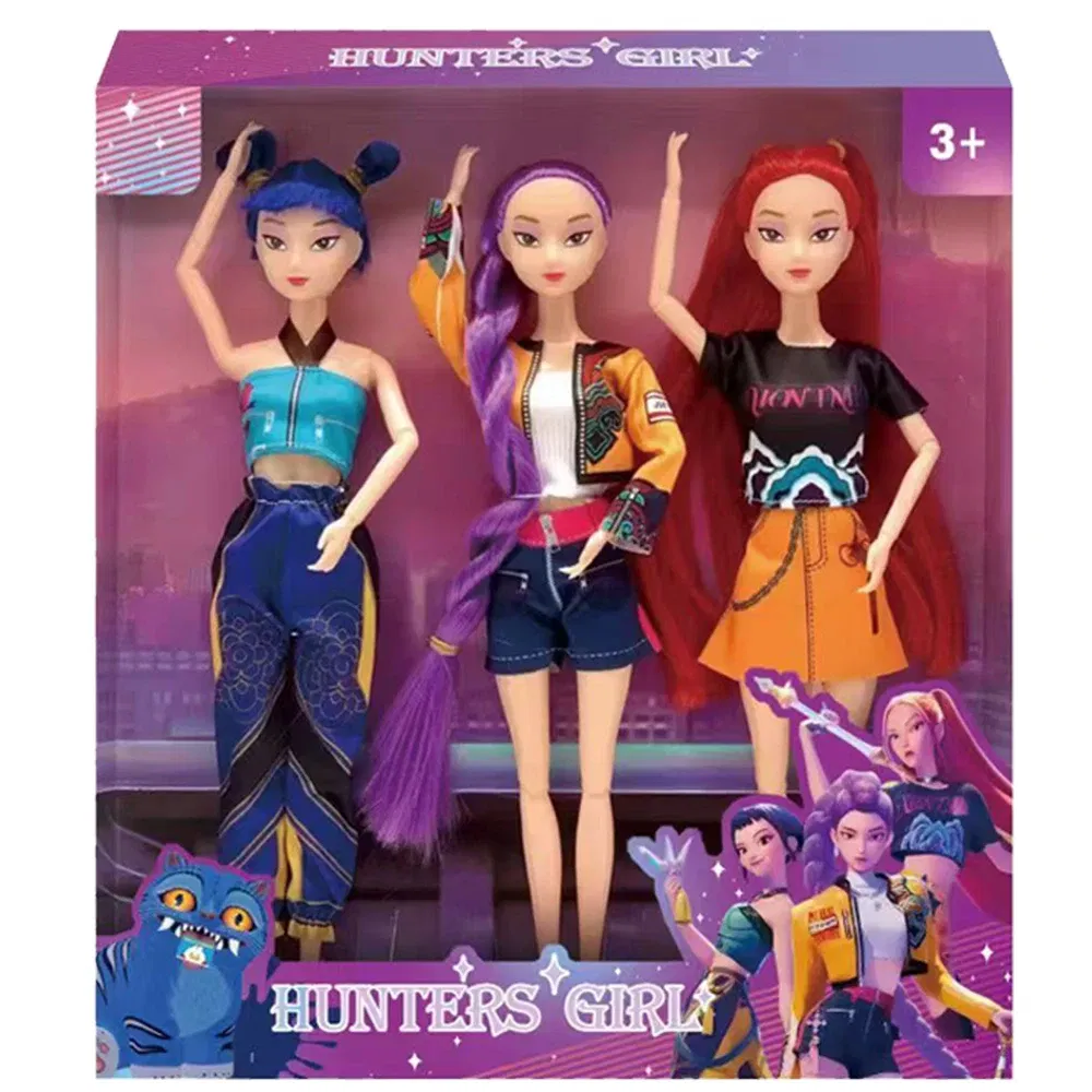 Color: GRAY - 2026 HOT NEW Anime KPop Demon Hunters Doll Vinyl Toy Rumi Mira zoi Character vinyl mask figurine Birthday Gift Fan Club Gifts