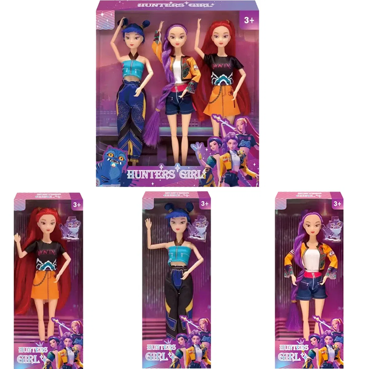 Color: GRAY - 2026 HOT NEW Anime KPop Demon Hunters Doll Vinyl Toy Rumi Mira zoi Character vinyl mask figurine Birthday Gift Fan Club Gifts