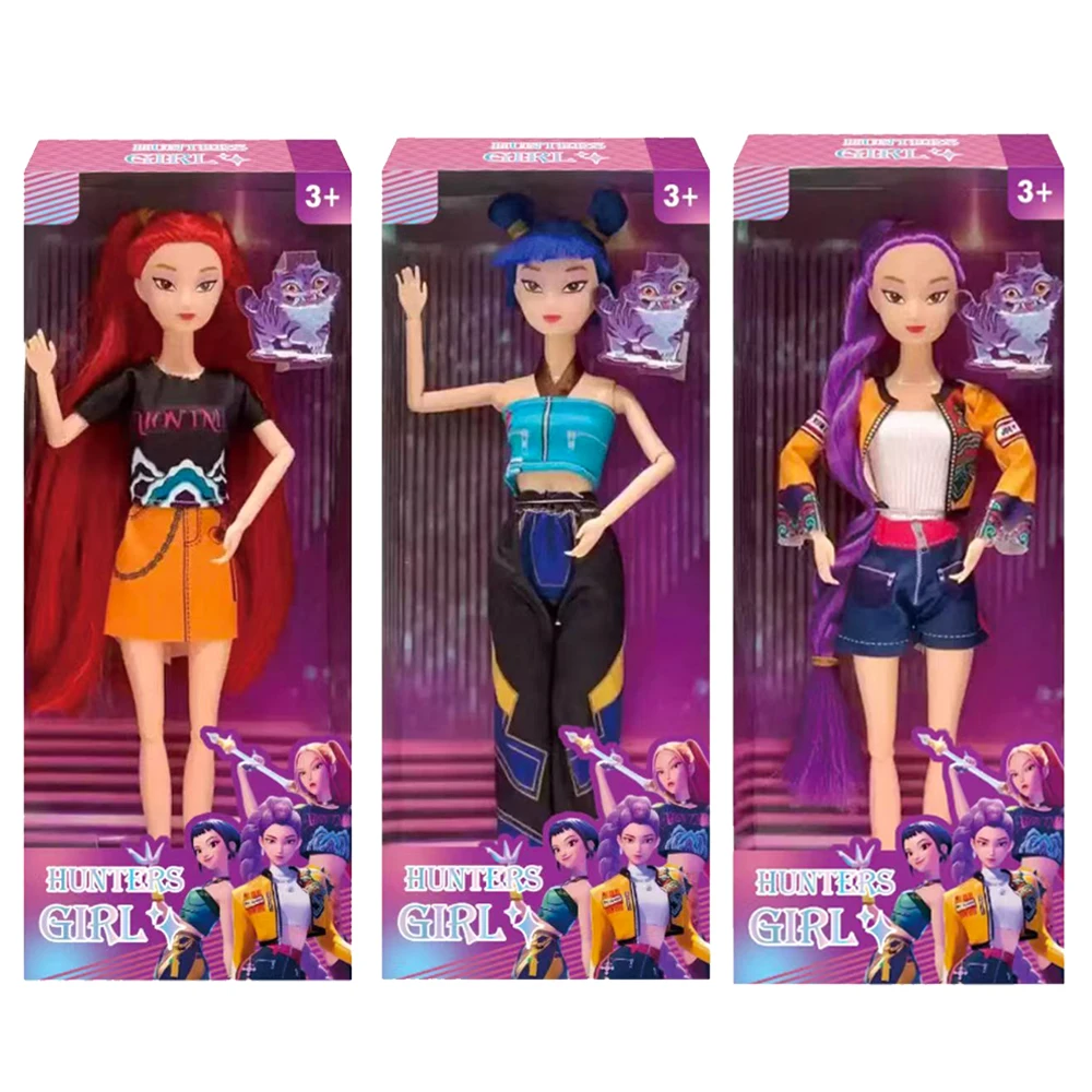 Color: GRAY - 2026 HOT NEW Anime KPop Demon Hunters Doll Vinyl Toy Rumi Mira zoi Character vinyl mask figurine Birthday Gift Fan Club Gifts