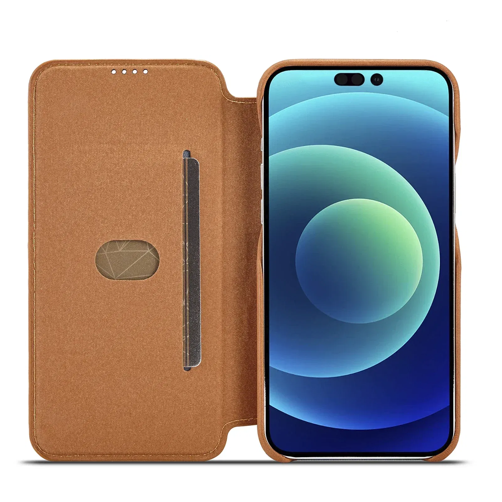 Color: black, Compatibility by Model: iPhone 12 - Leather Flip Wallet Phone Cover for IPhone 17E 14 15 16 Pro Max 13 12 Mini 11 XS X XR 8 7 Plus SE 2022 Slim Card Slots Book Bag