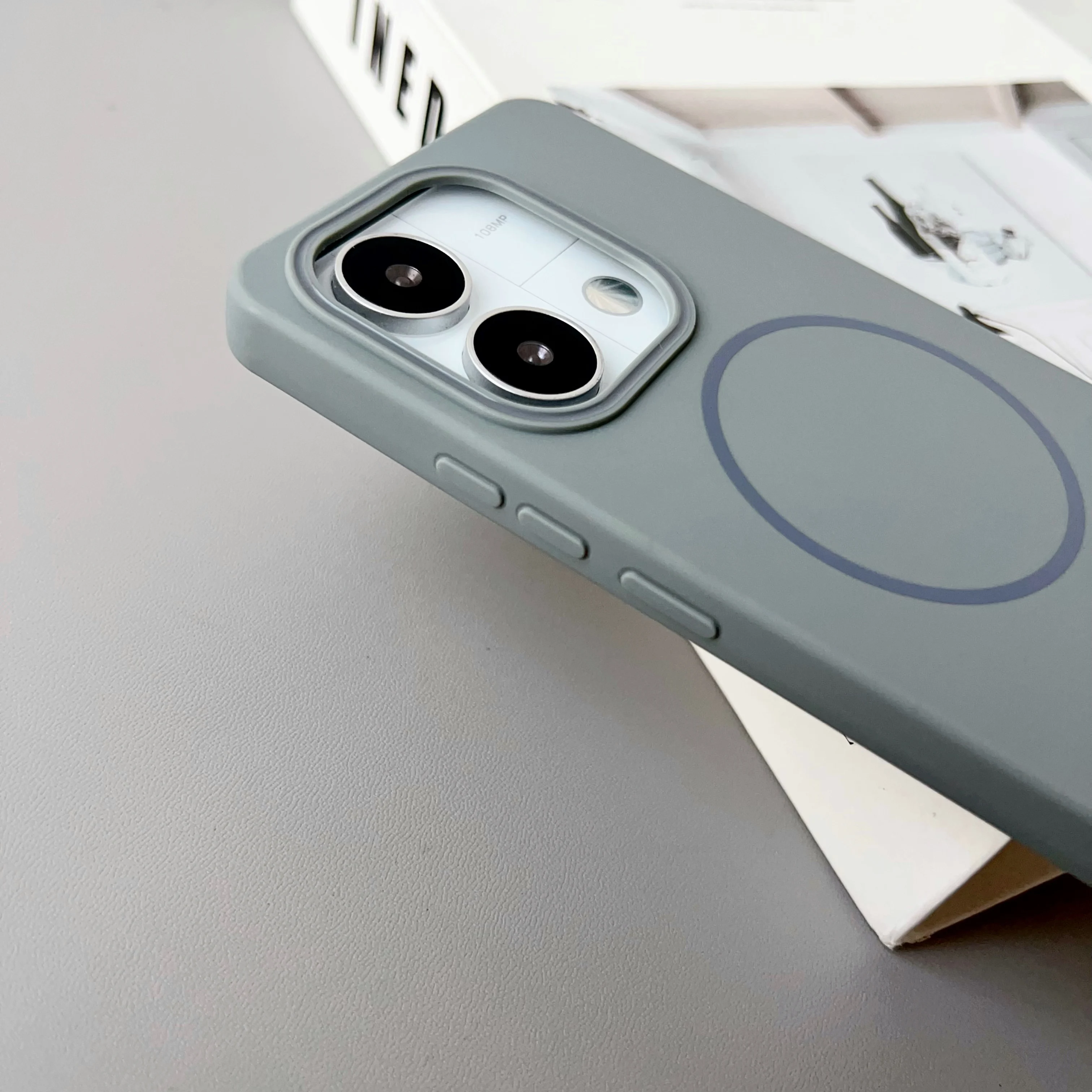 Color: Blue, Compatibility by Model: Redmi Note 14 4G (Global) - NEW For Redmi Note 14 13 Pro A4 A5 4G 5G skin sensitive original thin circle magnetic solid color phone protective case