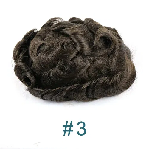 Toupee Color: 12R#, Toupee Density: 110%, Length: 6 inches, Toupee Size: 6x8, Toupee Design: free - 20MM Curly Brown Black Super Durable Mono Lace&Pu Mens Toupee Wig Human Hair 15mm Capillary Prosthesi Weave Replacement For Male