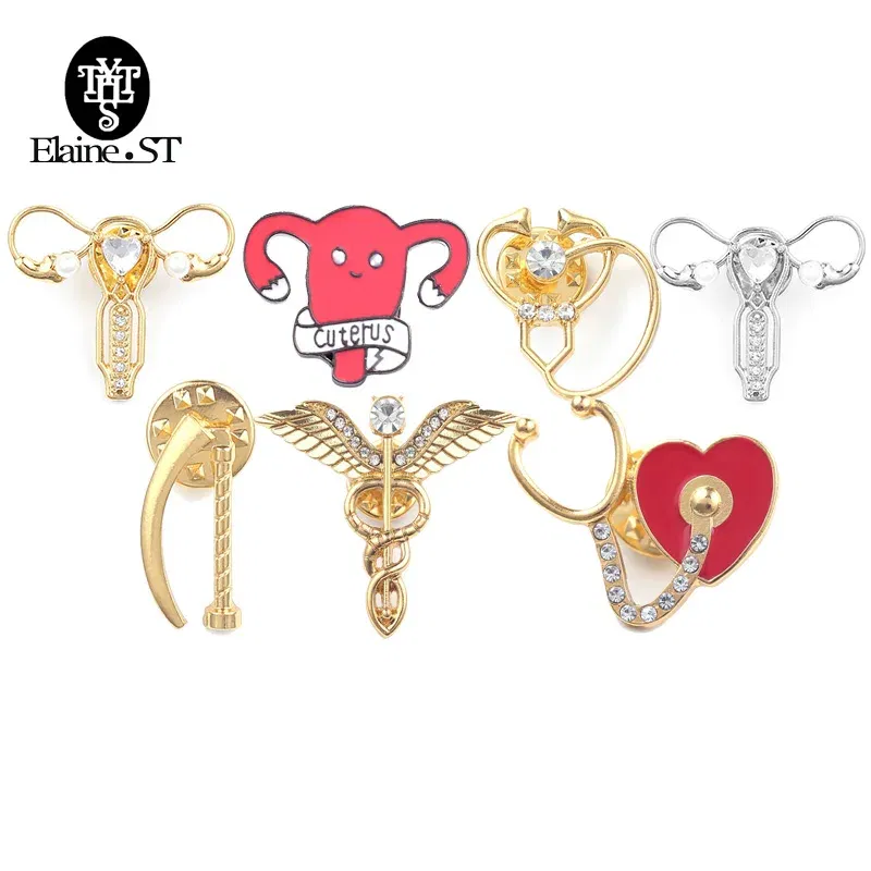 Metal color: Blue, Ships From: CHINA - Medical Pins Icons Medical Helicopter Intestine Tissue Blood Capillary Biology Chemistry Brooches Nursing Accessories And Gifts