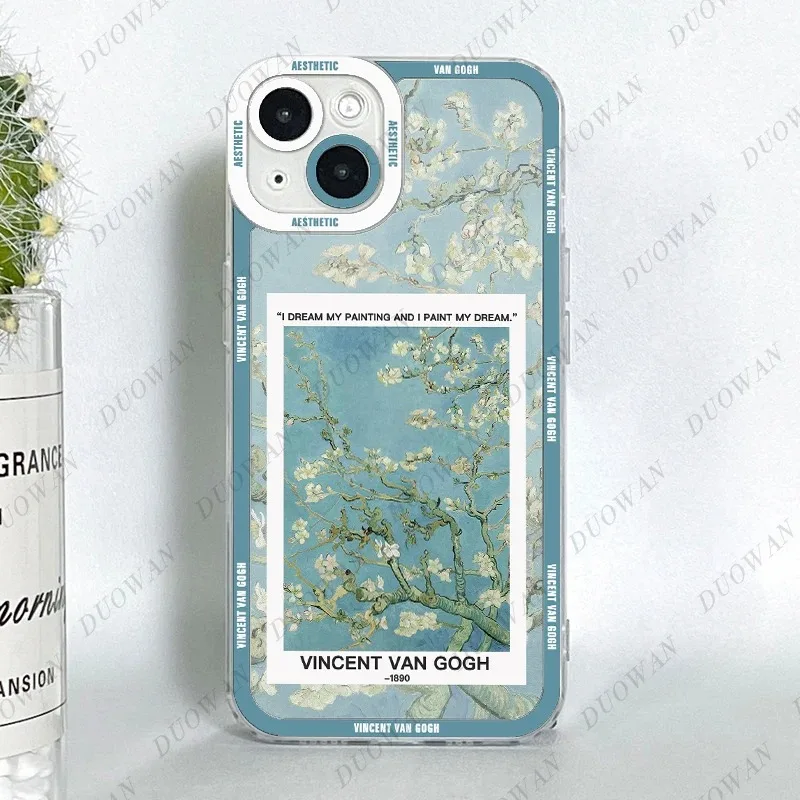 Color: Gold, Material: Plastic - Van Gogh Oil Painting Phone Case For Samsung A12 A13 A14 A22 A23 A31 A32 A33 A42 A50 A51 A52 A53 A71 A72 A73 4G TPU Clear Case