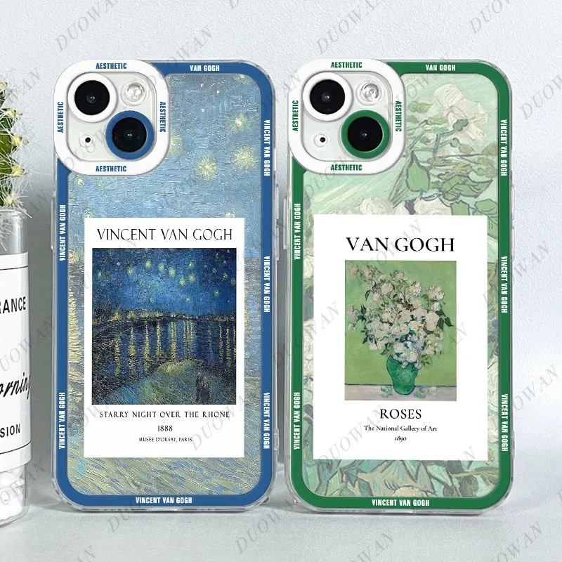 Color: Gold, Material: Plastic - Van Gogh Oil Painting Phone Case For Samsung A12 A13 A14 A22 A23 A31 A32 A33 A42 A50 A51 A52 A53 A71 A72 A73 4G TPU Clear Case