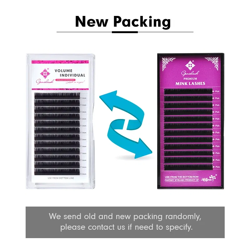 Curl: D, Thickness: 0.10mm, Length: 13mm - Genie 20pcs/lot All Sizes Mink individual lash Extensions hybrid set volume eyelash extensions mega volume individual eyelashes