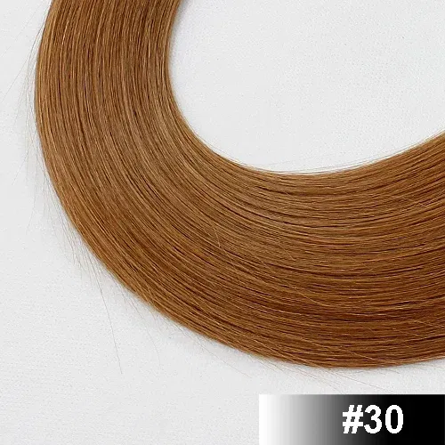Color: #30, Longest Hair Proportion: 35%-45%, Items per Package: 50 Strands, Life Span: 12 months With Proper Care, Stretched Length: 20inches - FOREVER HAIR 0.8g/s 16" 18" 20" 100% Remy Human Pre Bonded Flat Tip Hair Extension Straight Capsules Keratin F