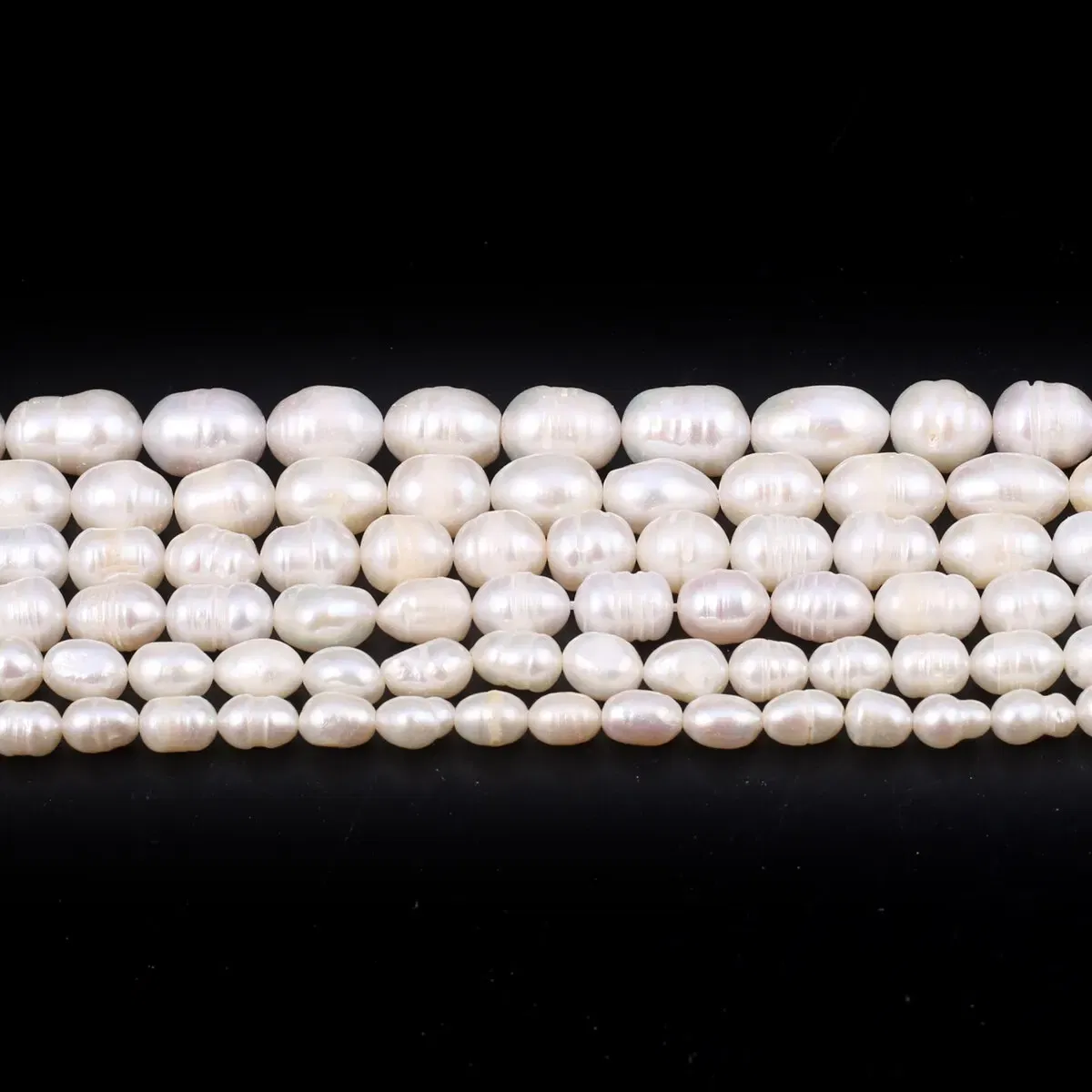 Color: WHITE, Item Diameter: 7mm - Rice Beads A Quality Natural Freshwater Pearls 5-6mm Loose Spacer Beads for Jewelry Making Supplies DIY Women Necklace Bracelet