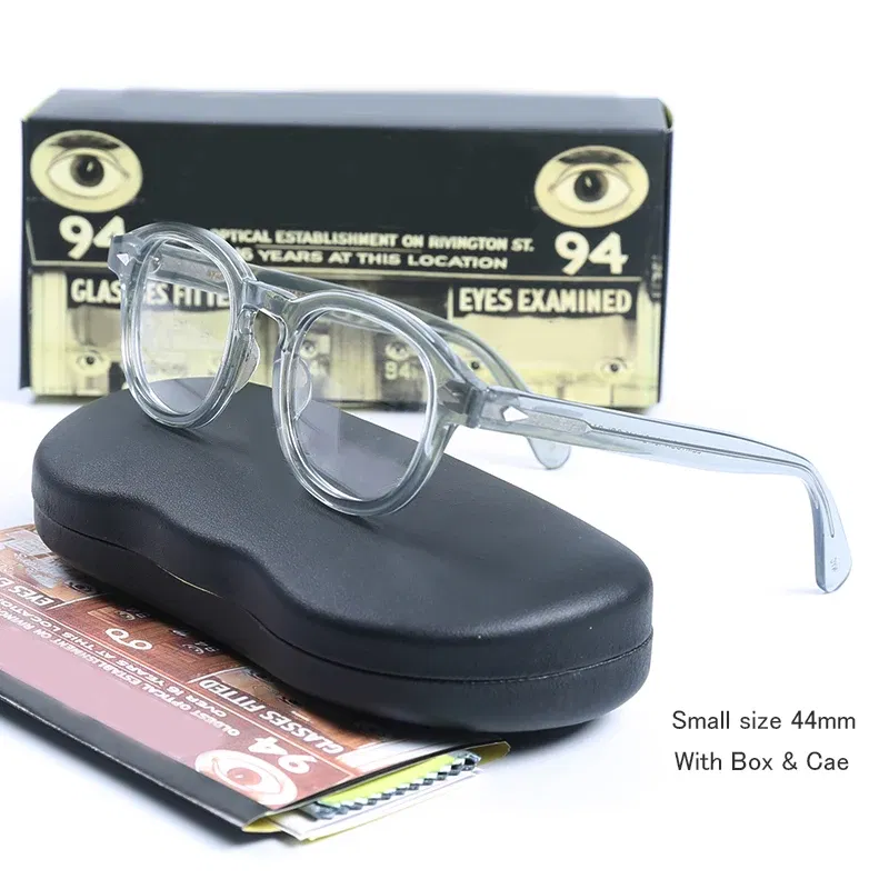 Frame Color: PURPLE, Prescription Type: Single Version, Lens Index: 1.61, Lens Function: Anti Blue Ray - Customized Prescription Glasses Men Frame Johnny Depp Lemtosh Photochromic Anti-Blue Light Myopia Hyperopia Round Eyeglasses