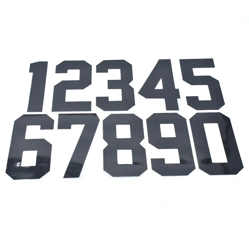 Color: Silver - Number Stickers Graphics Decals Emblems Fit For CRF 50 70 110 125 250cc Kayo BSE Dirt Pit Bike Plastic Cover Number Plate Of