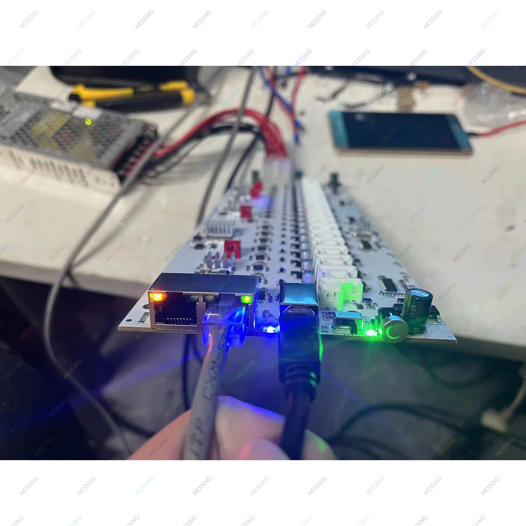 Color: black - Mobile Phone Group Control Equipment Motherboard Ethernet OTG USB Connection Independent Switch Smartphone USB Farm Mainboard