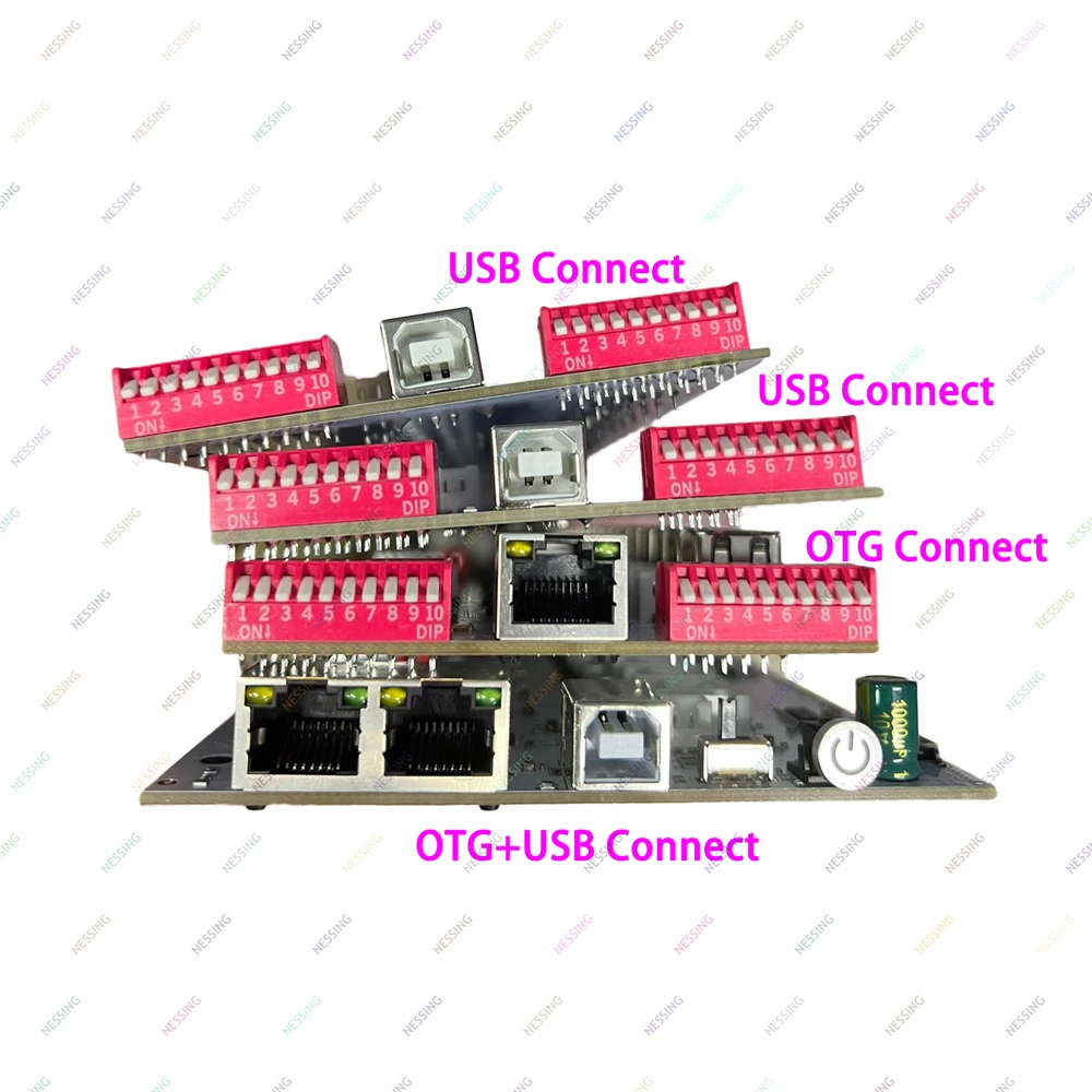 Color: black - Mobile Phone Group Control Equipment Motherboard Ethernet OTG USB Connection Independent Switch Smartphone USB Farm Mainboard