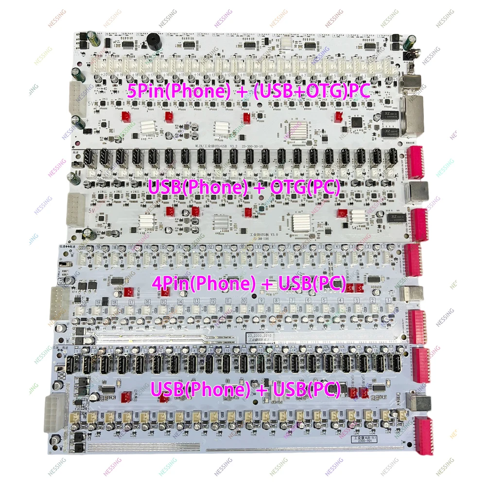 Color: black - Mobile Phone Group Control Equipment Motherboard Ethernet OTG USB Connection Independent Switch Smartphone USB Farm Mainboard
