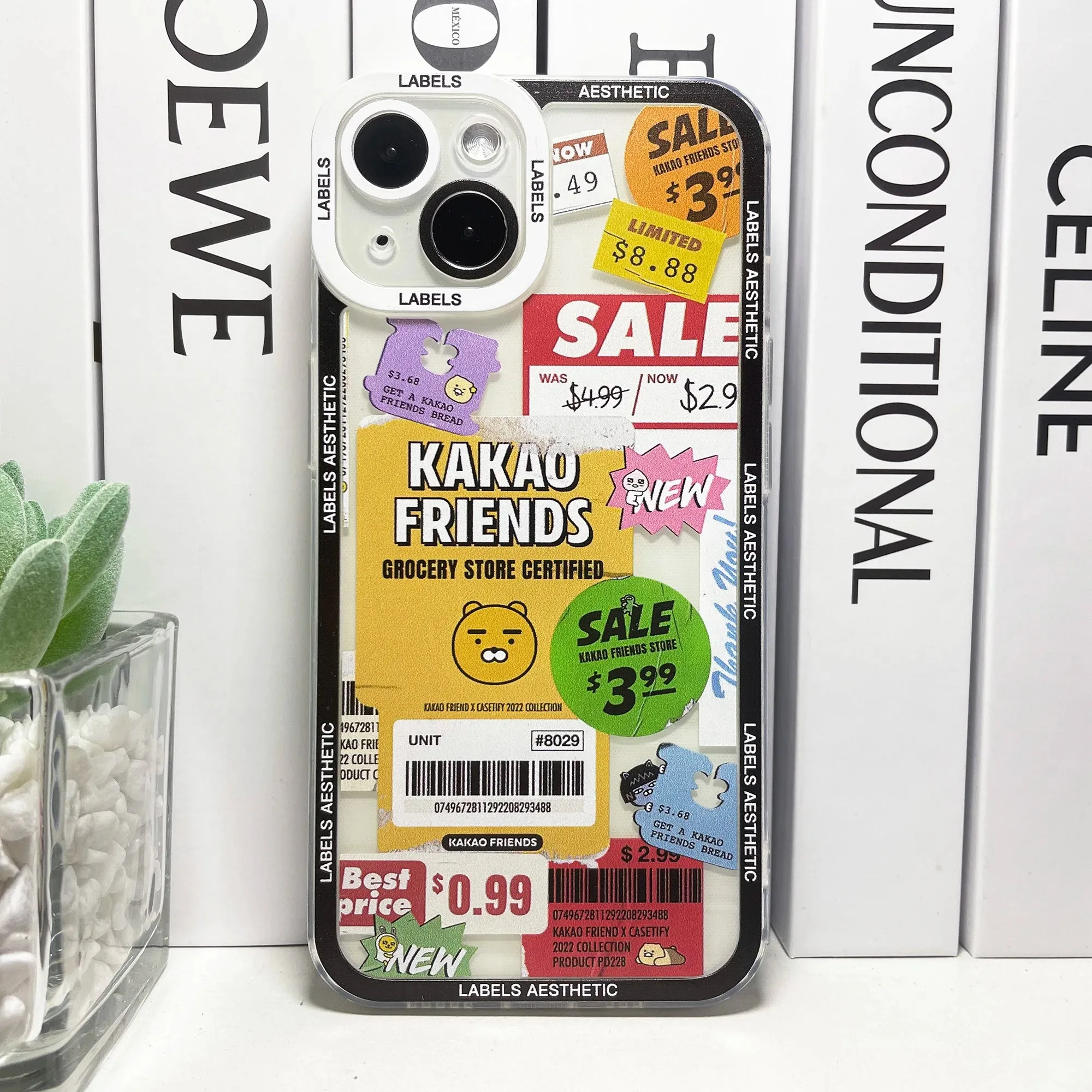 Color: Beige, Material: Silicon - Mix Labels Collage Stickers Aesthetic Phone Case For Samsung Galaxy S10 S20 S21 S22 S23 S24 FE Plus Ultra Note 20