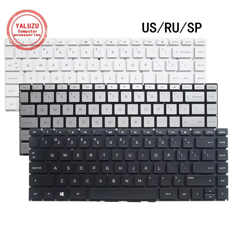 Color: black - US/RU/SP Laptop Keyboard For HP 14-BA 14-BD 14-BF 14-BS 14-BP 14-BK 14-BW 14-CB 14-CF 14-DK 14-DP 14S-CR 14S-CF 14S-DP 14M-BA