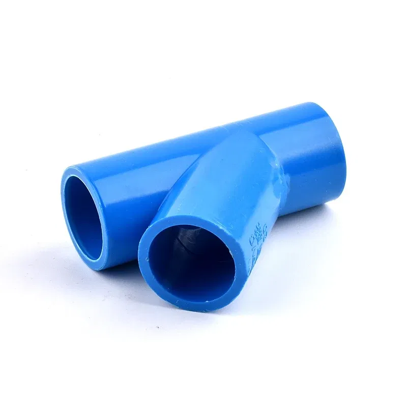 Color: Blue, Diameter: 1/2'' - 1~10PCS I.D 20/25/32/40mm PVC Oblique Tee 45 Degree Connector Garden Irrigation Aquarium Fish Tank Watering Fittings Joint