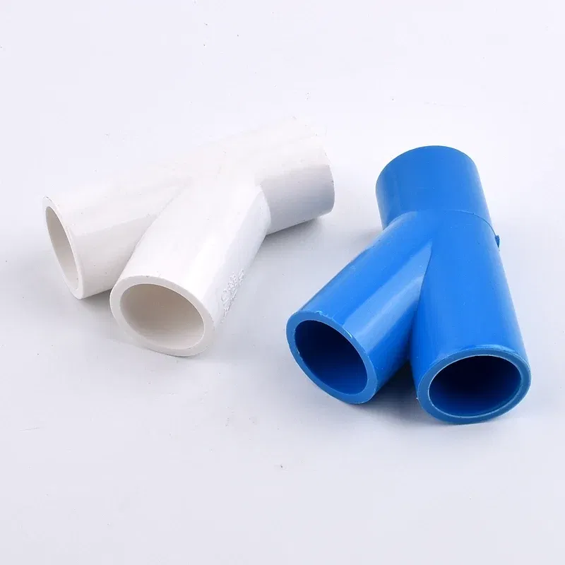 Color: Blue, Diameter: 1/2'' - 1~10PCS I.D 20/25/32/40mm PVC Oblique Tee 45 Degree Connector Garden Irrigation Aquarium Fish Tank Watering Fittings Joint