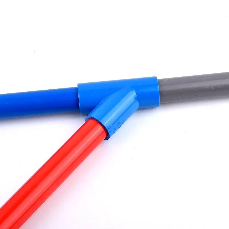 Color: Blue, Diameter: 1/2'' - 1~10PCS I.D 20/25/32/40mm  PVC Oblique Tee 45 Degree Connector Garden Irrigation Aquarium Fish Tank Watering Fittings Joint