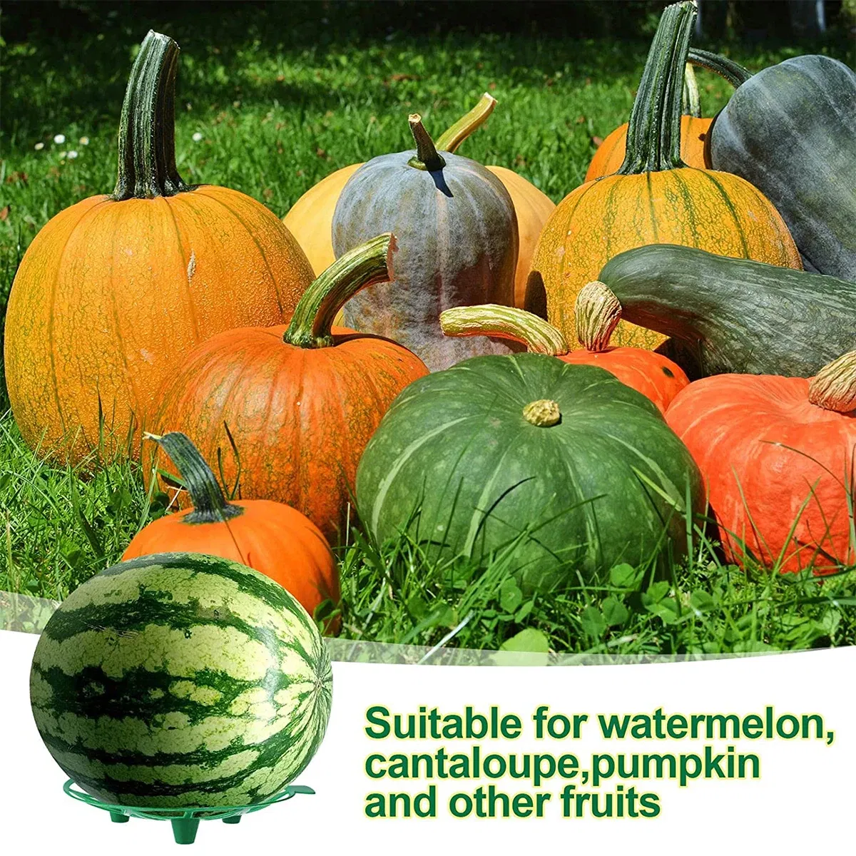 Color: Brown, Size: 4XL - 10Pcs Watermelon Stand Fruit Stand Support Basket Frame Vegetables Plant Tray Rack Melon Squash Pumpkin Protective Holder