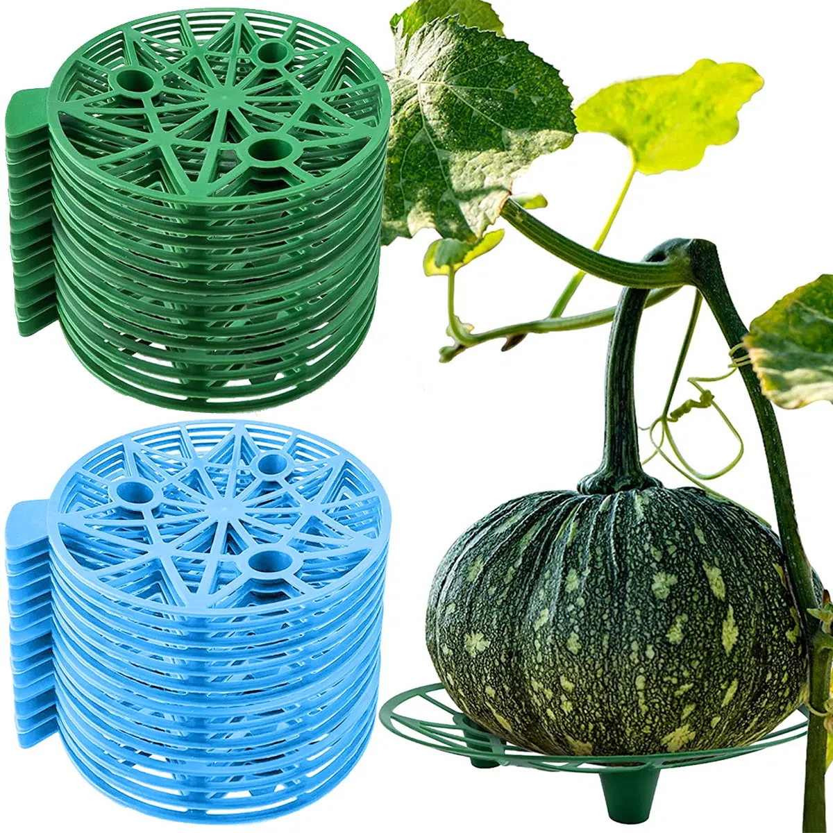 Color: Brown, Size: 4XL - 10Pcs Watermelon Stand Fruit Stand Support Basket Frame Vegetables Plant Tray Rack Melon Squash Pumpkin Protective Holder