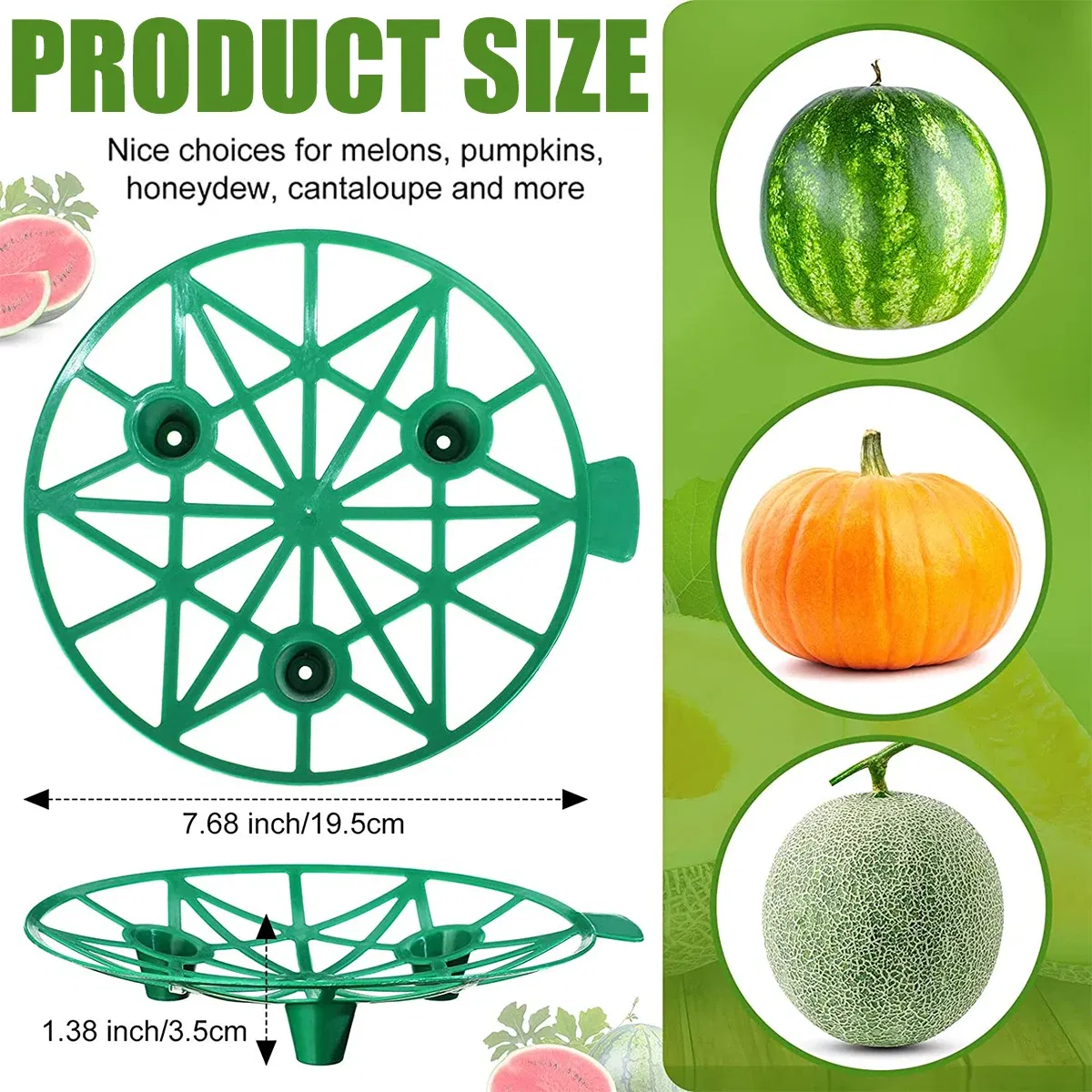 Color: Brown, Size: 4XL - 10Pcs Watermelon Stand Fruit Stand Support Basket Frame Vegetables Plant Tray Rack Melon Squash Pumpkin Protective Holder