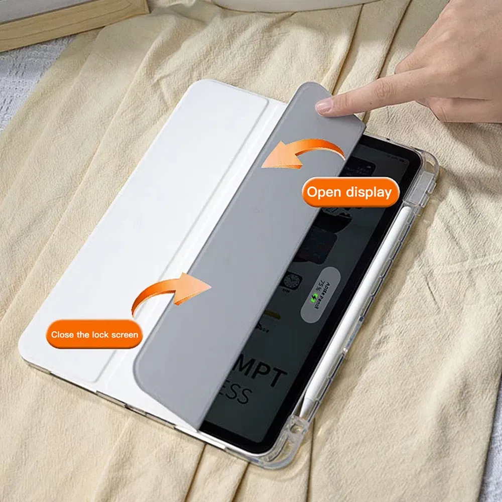 Color: GRAY, Size: iPad 10.9inch - For 2025 iPad Air 11 Case iPad 10th Generation 11th A16 9th Cover Gen iPad Pro11 4 5 10.9in 12.9 M2 M3 M4 Pencil Holder Case