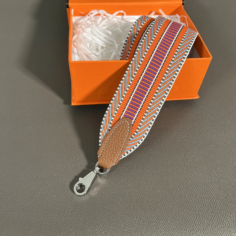 Color: Red, Size: 3/4" - Herbag Evelyn Replacement Shoulder Strap Gold Togo Cowhide Woven Canvas 5cm Wide Hand-Sewn