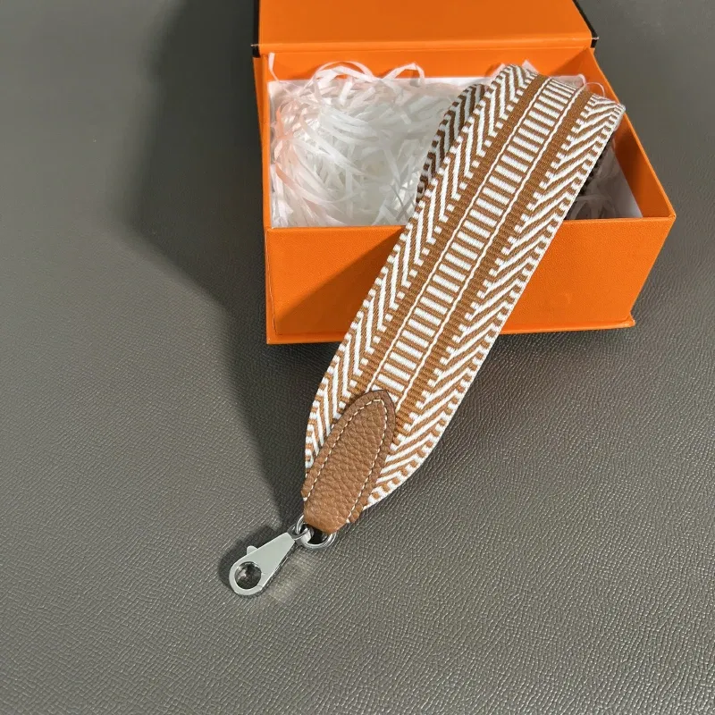 Color: Red, Size: 3/4" - Herbag Evelyn Replacement Shoulder Strap Gold Togo Cowhide Woven Canvas 5cm Wide Hand-Sewn