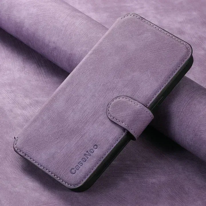 Color: PURPLE, Material: Denim - For Poco F8 Ultra F7 X7 X6 M6 M7 Pro 5G Luxury Case RFID Leather 2IN1 Detachable Book Funda Xiaomi Poco F6 X5 X 6 F 8 Flip Cover