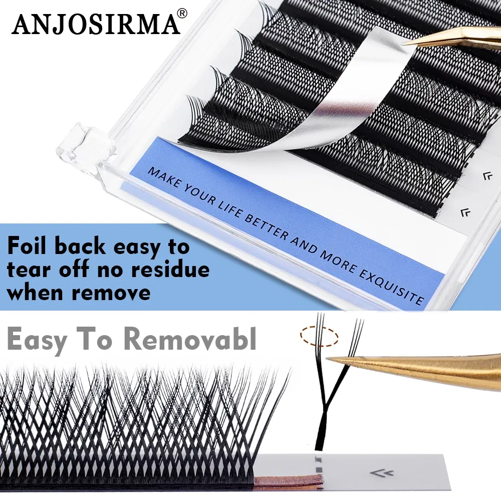 Curl: dd, Length: 8mm - ANJOSIRMA YY Shaped Eyelash Extension, 3 Split Tips, Soft BASF Lash, Hand Made Curl, High Quality, 3D,0.07 makeup eyelashes