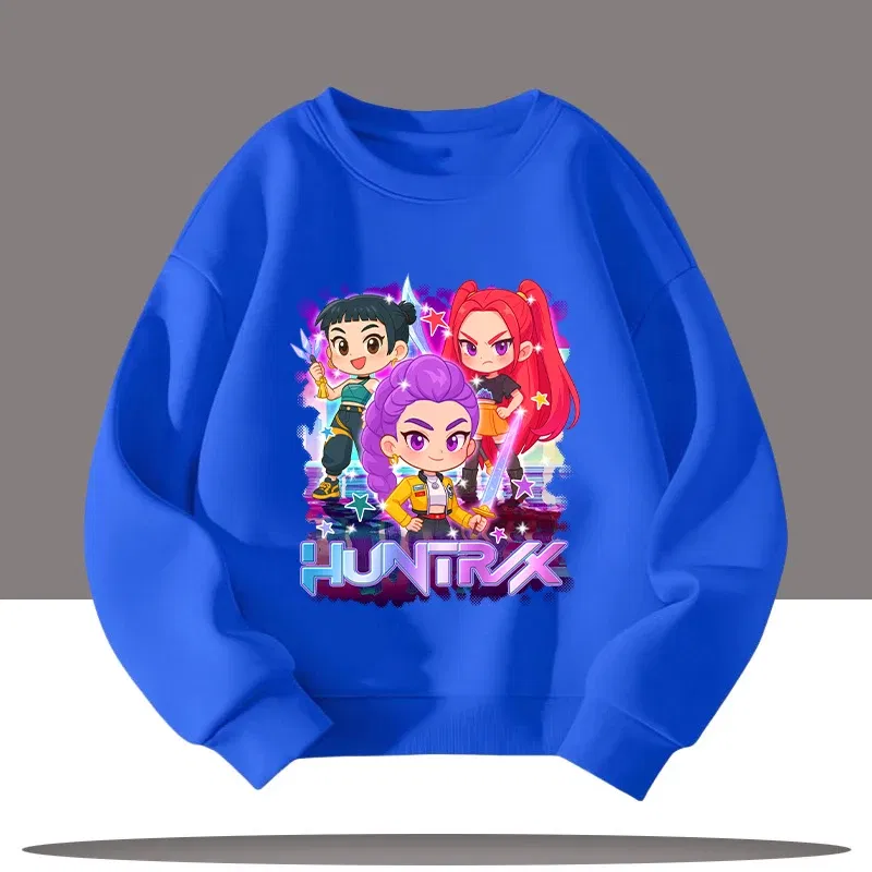 Color: Khaki, Kid Size: 8 - K-pop Demon Hunters New Children's Round-neck Sports Shirt with Cartoon Print - 3-12 Years Old Cute Girl Casual Top