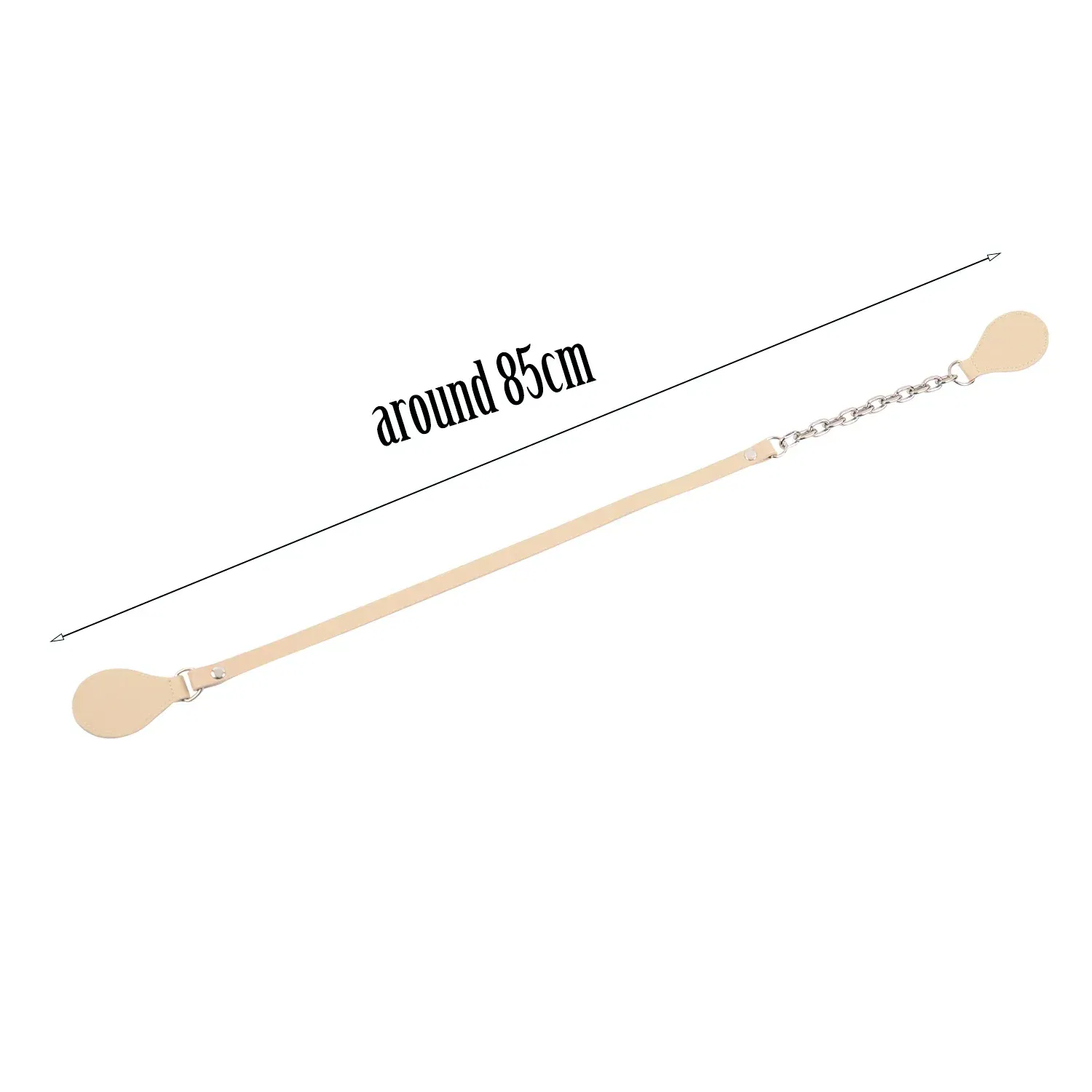 Color: Silver, Ships From: CHINA - Tanqu New Arrival Long Edge Painting Handles Faux Leather Flat PU Belt and Drops with Thicken Shiny Chain for OBag for EVA O Bag