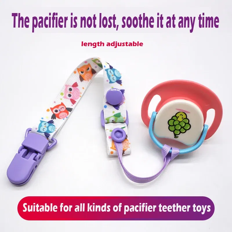 Color: multi, Ships From: CHINA - 1pcs Adjust Baby Pacifier Clip Chain Ribbon Dummy Holder Chupetas Soother Pacifier Clips Strap Nipple Holder for Infant Feeding