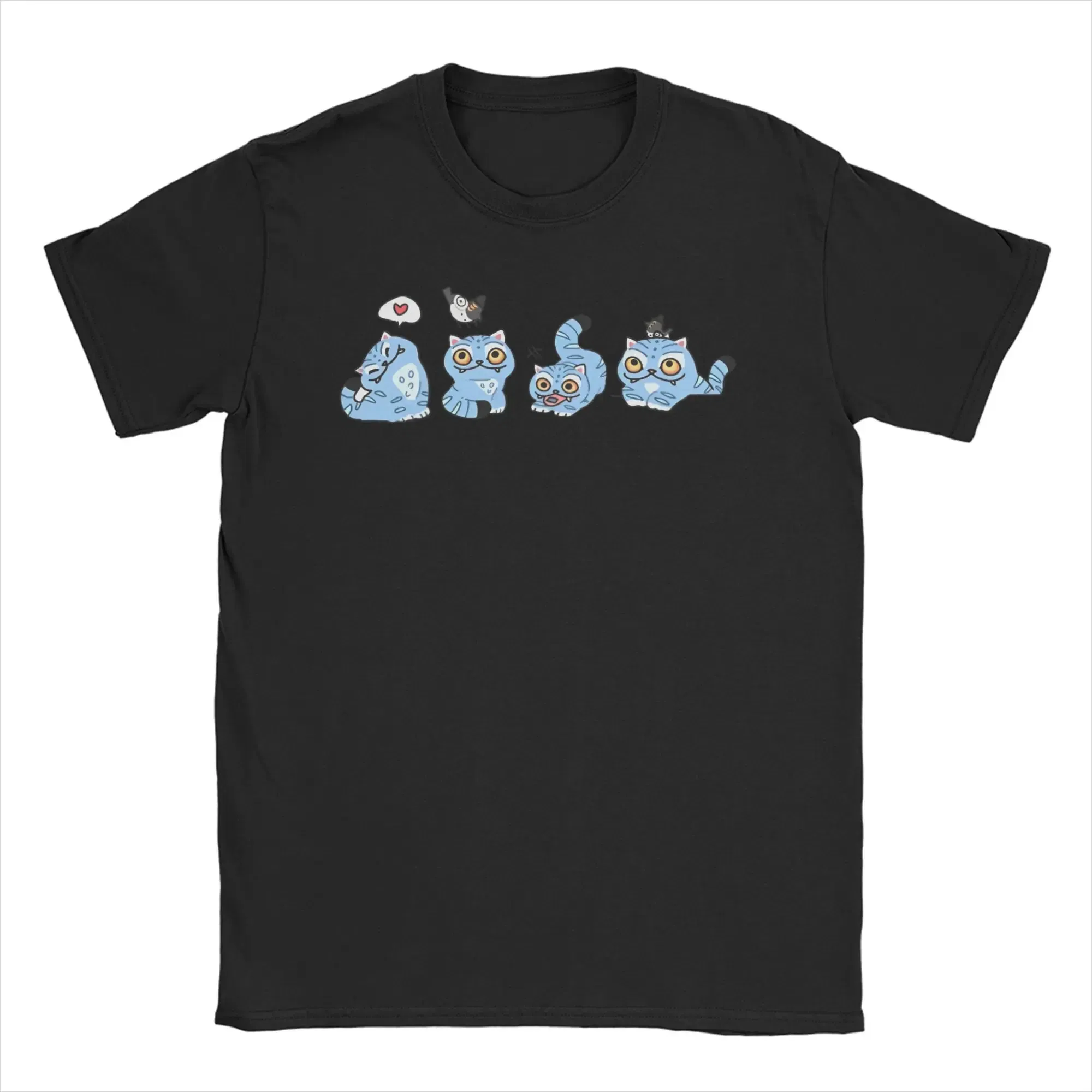 Color: Silver, Size: M - Derpy Tiger Cat T Shirt Men Women's Cotton Unique T-Shirt Round Collar Huntrix Kpop Demon Hunters Tees Short Sleeve 4XL 5XL 6XL