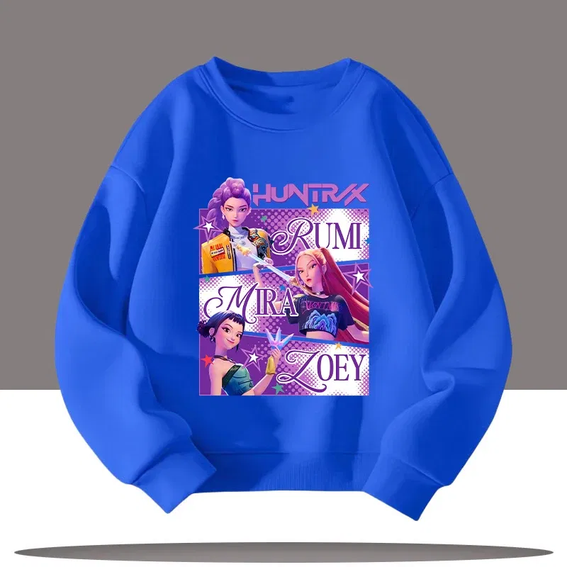 Color: Lavender, Kid Size: 9 - K-pop Demon Hunters New Children's Round-neck Sports Shirt with Cartoon Print - 3-12 Years Old Cute Girl Casual Top