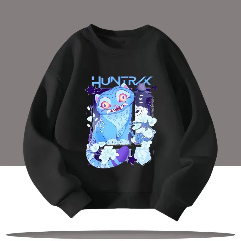 Color: Lavender, Kid Size: 9 - K-pop Demon Hunters New Children's Round-neck Sports Shirt with Cartoon Print - 3-12 Years Old Cute Girl Casual Top
