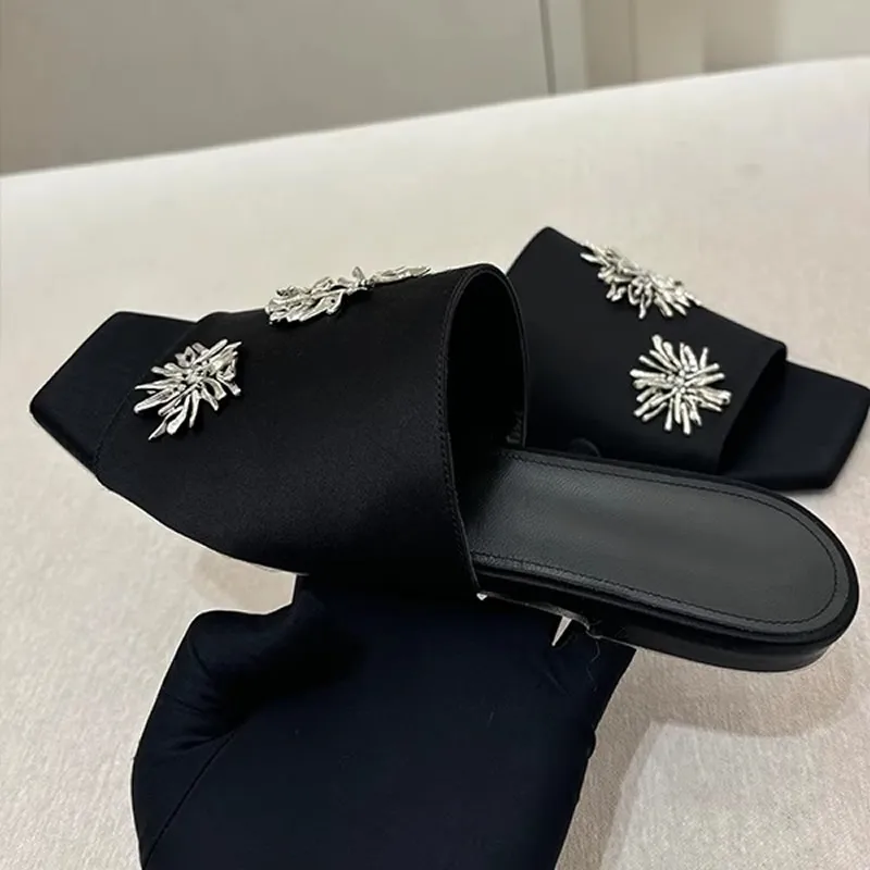 Color: black, Shoe Size: 37 - Women's Summer Shoes Natural Sude Sandals Ladies Genuine Leather Green Black Sandals Fashion Women's Shoes Outer Wear Slippers