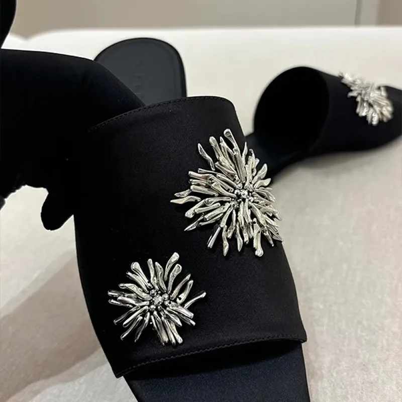 Color: black, Shoe Size: 37 - Women's Summer Shoes Natural Sude Sandals Ladies Genuine Leather Green Black Sandals Fashion Women's Shoes Outer Wear Slippers