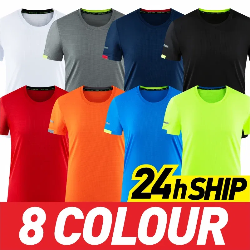 Color: black, Size: XXL, Ships From: CN - Men's t-shirt quick-drying sports top, custom logo running T-shirt, trainer fitness shirt