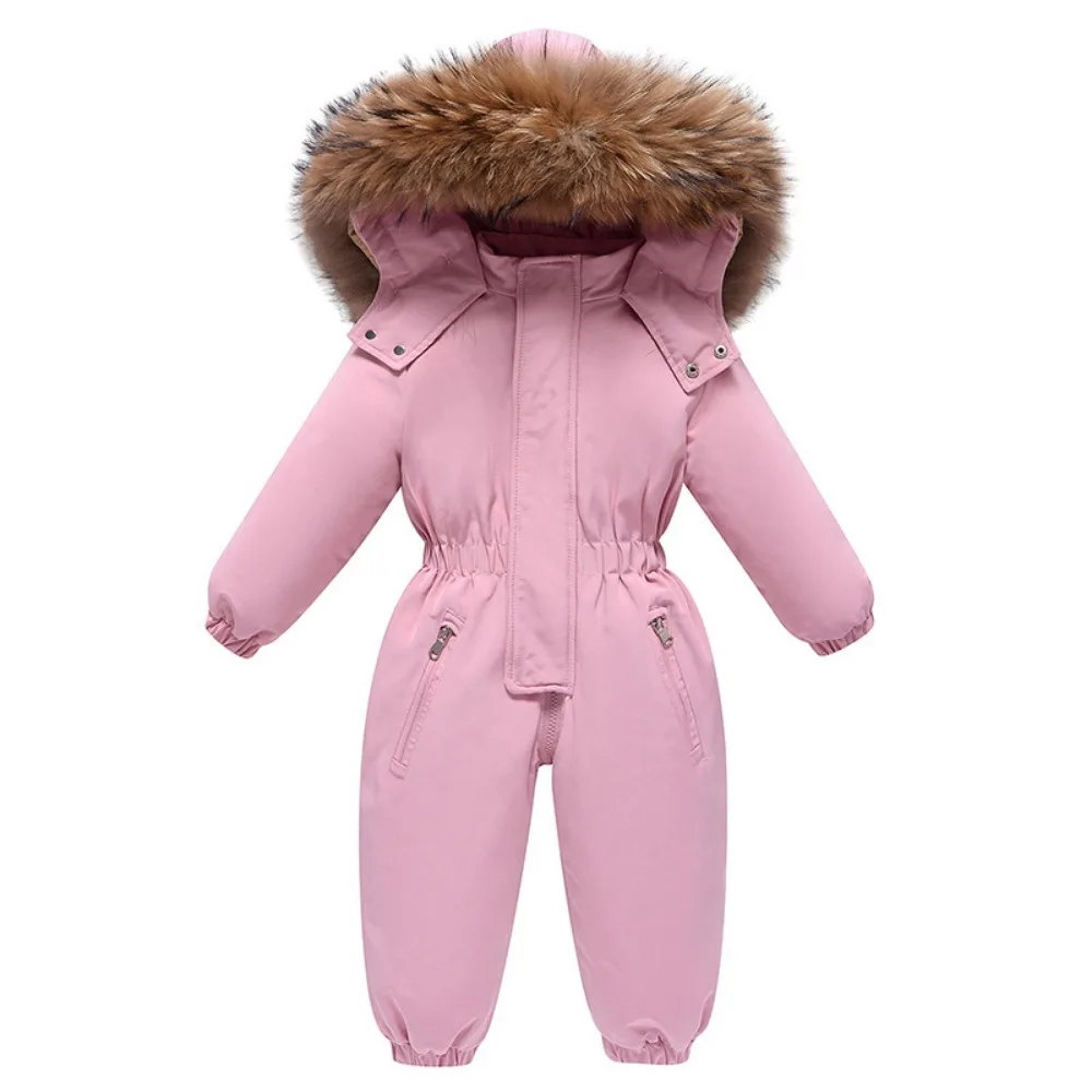Color: Blue, Kid Size: 9M - 2024 New Cute Simple Children's One-piece Down Jacket 1-6 Years Old Outdoor Skiwear Jacket Crawling Suit Boys Girls Onesie