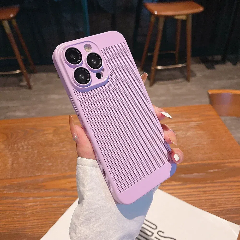 Color: MULTI, Compatible-Phone Models: For iPhone 15 Plus, Ships From: CHINA - Breathable Heat Dissipation Cooling Case For iPhone 16 Pro Max 15 14 13 12 11 PC Hard Back Cover