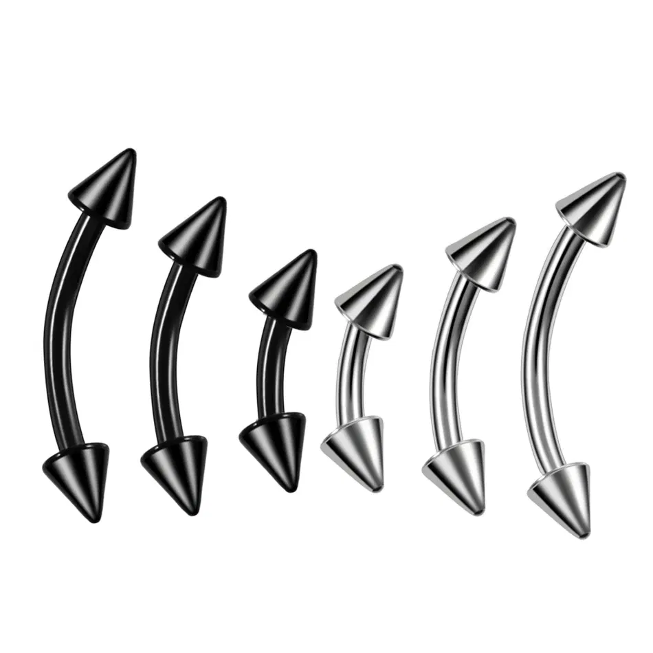 Metal color: Pure Gold Color, Main Stone Color: green - G23 Titanium Epoxy Curved Barbells Eyebrow Rings Piercing Curved Bar Banana Eyebrow Ear Cartilage Tragus Body Piercing Jewelry