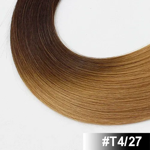 Color: #T4/27, Longest Hair Proportion: 35%-45%, Items per Package: 25 Strands, Life Span: 12 months With Proper Care, Stretched Length: 16inches - FOREVER HAIR 0.8g/s 16" 18" 20" 100% Remy Human Pre Bonded Flat Tip Hair Extension Straight Capsules Kerati
