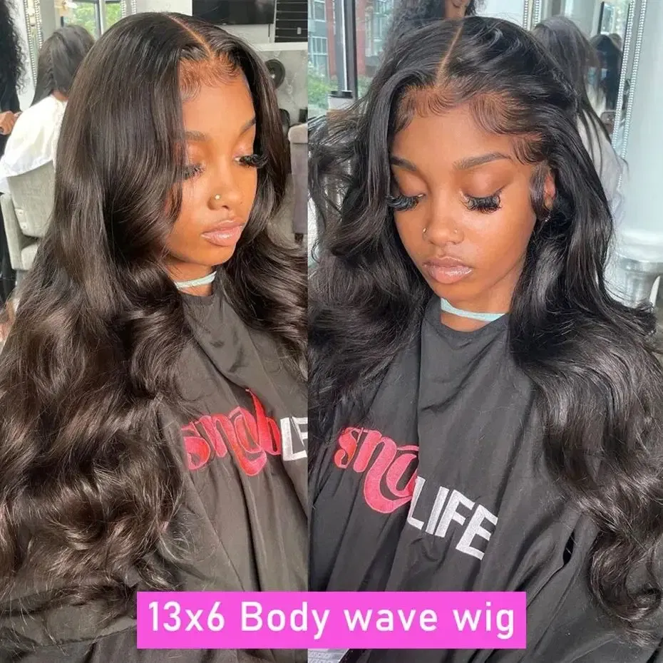 Color: #1B, Ships From: CHINA, Stretched Length: 30Inches, Density: 150% - 13x6 13x4 Body Wave Glueless Wig HD Transparent Lace Front Wig Human Hair Pre Plucked Brazilian 4x4 Lace Closure Wigs For Women