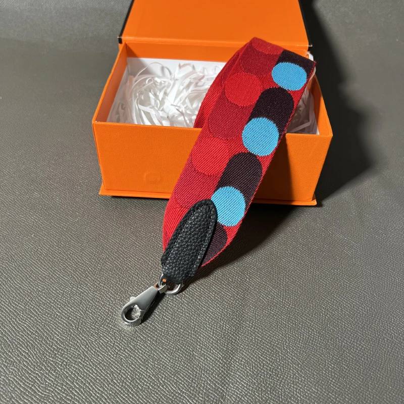 Color: black, Size: XL - Hand-Sewn Leather Woven Canvas Shoulder Strap 5cm Wide Wax Line Herbag Evelyn Replacement Bag Accessory