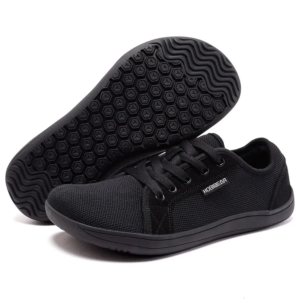 Shoe Size: 42, Color: Dark Grey - HOBIBEAR Mens Minimalist Barefoot Shoes | Zero Drop | Wide Width Fashion Sneakers