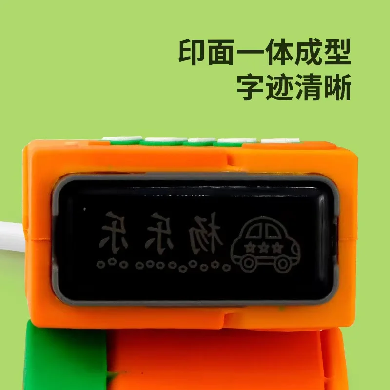 Color: Gold - Customized Name Stamp Paints Personal Student Child Baby Engraved Waterproof Non-fading Kindergarten Cartoon Clothing Name Seal