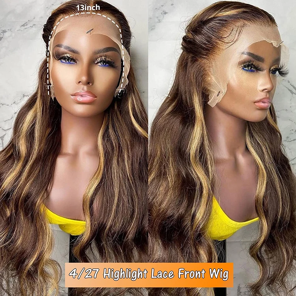 Stretched Length: 26inches, Hair Color: #22, Density: 210%, Ships From: CHINA - Highlight Wig Human Hair Blonde Body Wave 13X6 Hd Lace Frontal Wigs Hd Lace Wig 13X6 Human Hair 13X4 Lace Front Human Hair Wig