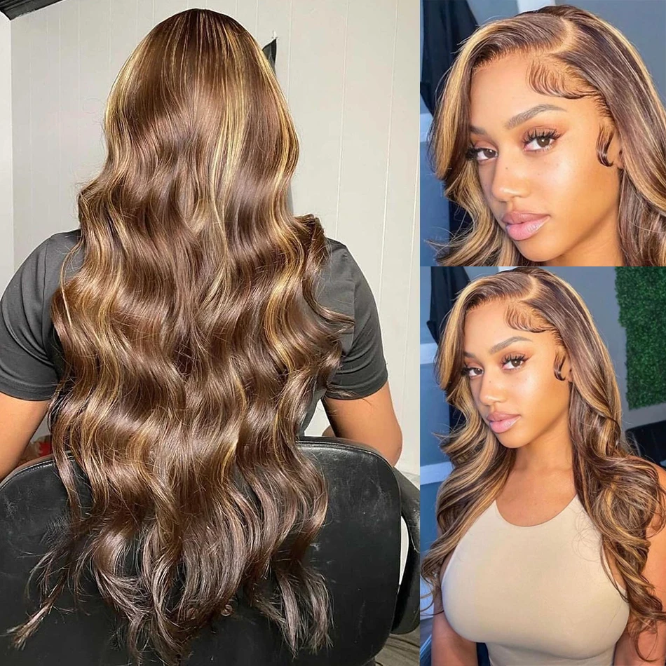 Stretched Length: 26inches, Hair Color: #22, Density: 210%, Ships From: CHINA - Highlight Wig Human Hair Blonde Body Wave 13X6 Hd Lace Frontal Wigs Hd Lace Wig 13X6 Human Hair 13X4 Lace Front Human Hair Wig